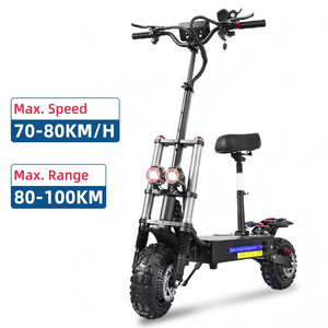 สกู๊ตเตอร์ 11 นิ้ว ระยะทาง 100 กม. กำลังไฟ 5600 วัตต์ 60 โวลต์ มอเตอร์คู่ พับได้ สองล้อ รับน้ำหนัก 200 กก. ความเร็ว 80-100 กม./ชม. LDS3-11 5600 วัตต์ 60 โวลต์ มอเตอร์คู่ ไฟฟ้า - Product Image 1