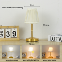 Nouvelle lampe de table sans fil à piles de luxe, moderne, portable, avec abat-jour en tissu, petite lampe de table minimaliste