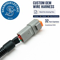Connecteur Deutsch scellé par le fabricant, IP67, 12V, PVC, vente directe d'usine OEM, faisceau de câblage électronique, faisceau de câblage personnalisé