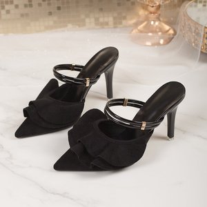 888 New Ruffled High Heels Summer Pointed <b>Toe</b> Cross-Border Large Size Stiletto European and American <b>Closed</b>-<b>Toe</b> <b>Sandals</b> - Product Image 6