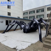 Meilleures ventes : Décoration de fête d'Halloween, modèle d'araignée noire gonflable, ballon araignée-loup gonflable pour la publicité