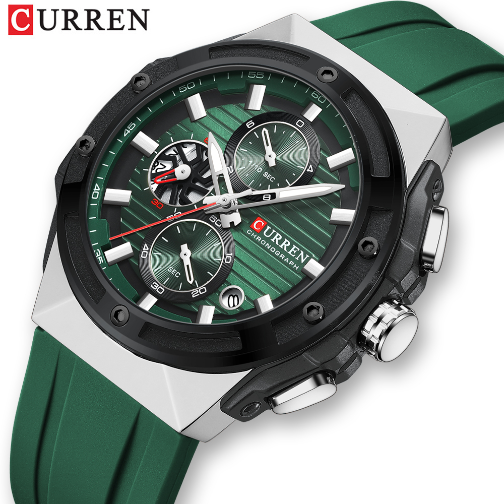 Curren 8462 Quartz Men's Wristwatch with Luminous Dial, Alloy Case
