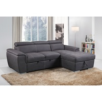 Tianhang PU Leders ofa mit Stauraum Höhen verstellbare Kopfstütze L-förmiger Stuhl Wohnzimmer Sofa Set