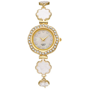 Reloj para estudiante con adornos de diamantes de imitación en forma de girasol, estilo preppy, decoración de esfera pequeña y sujetador extraíble fácil de usar. - Product Image 2