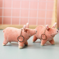 Peluche de cochon rond et gros, jouet en peluche, porte-clés, peluches chinoises, jouet de cochon mignon, peluche de cochon en gros, porte-clés pour machine à griffes