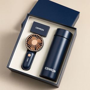 Luxury Gift Box for Brands: 304 SS Bottle and Portable Fan Powder-Coated, Sweat-Proof Finish, Custom Insert & Packaging - Product Image 2