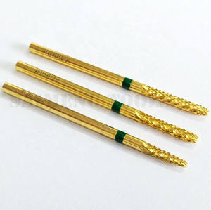 Mũi Khoan Nha Khoa Cacbua Vonfram Tốc Độ Cao Chất Lượng Hàng Đầu Mũi Khoan Phẫu Thuật Nha Khoa Bằng Thép HP Màu Vàng Kim - Product Image 2