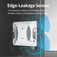 Robot Limpiacristales Cuadrado sin Zonas Muertas, 99% de Cobertura de Esquinas, Mopa de Chasis Completo, Automático, Eléctrico, para Uso en Interiores y Exteriores