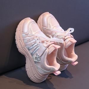 Scarpe Casual alla moda da ragazza per la primavera Design in Mesh traspirante comodo per le riprese di strada per gli sport all'aria aperta per la scuola materna - Product Image 3