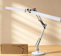 Lampe de bureau à pince LED avec bras articulé réglable, lampe de travail à fixation par pince pour bureau, atelier, étude et lecture
