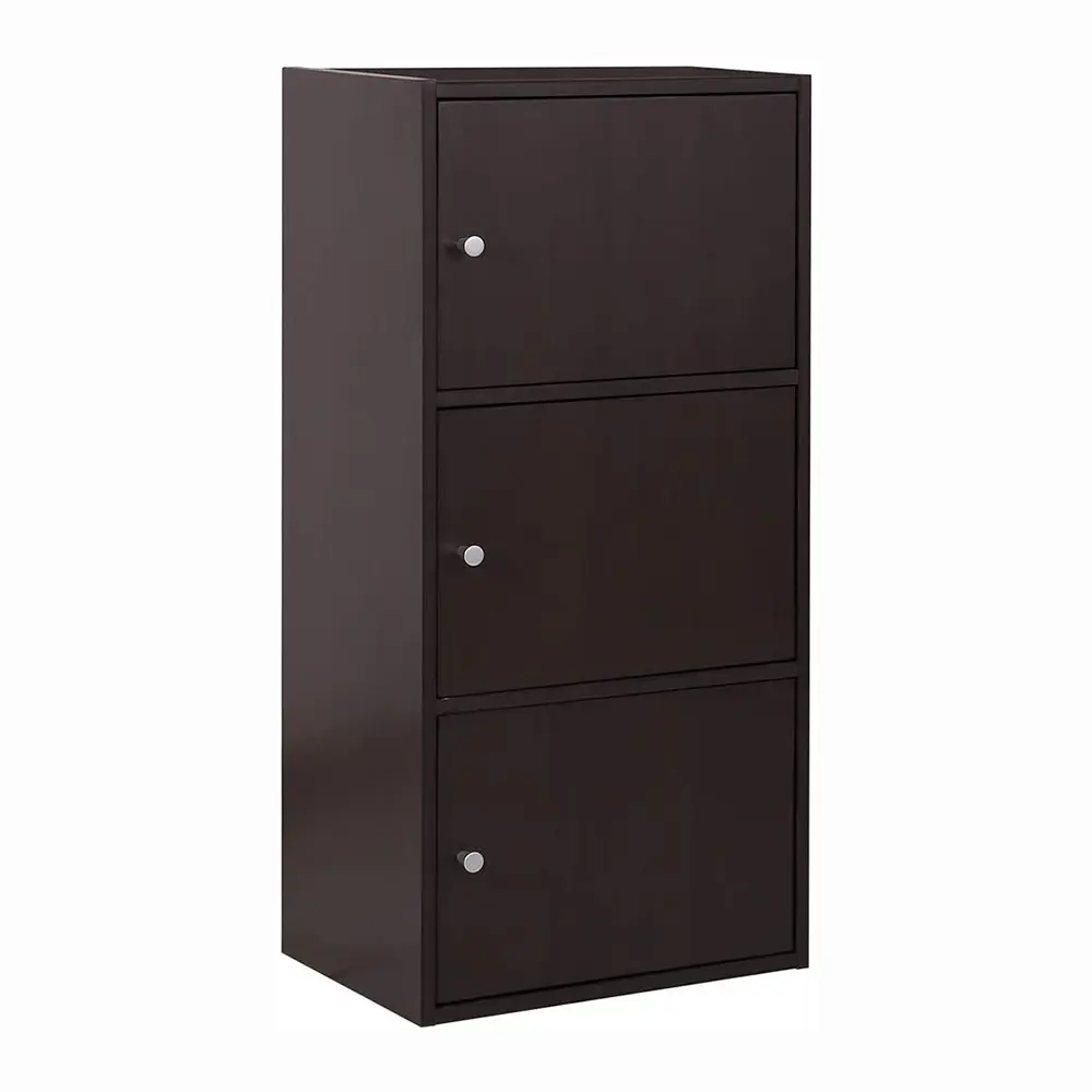 GDLT space saver 3 door cabinet office Storage cabinet drawers wooden floor standing cabinet