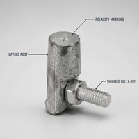 Adaptateur de borne de batterie en alliage, de borne latérale à borne supérieure, avec boulon et écrou, pour batterie de voiture, camion, marine