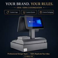 Terminal de point de vente tout-en-un, écran tactile HD 15,6 pouces, processeur Intel, système de point de vente pour supermarché sans personnel et magasin de proximité, directement de l'usine