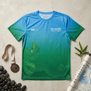 เสื้อวิ่งโลโก้สั่งทำ น้ำหนักเบา แห้งเร็ว ประสิทธิภาพสูง รับผลิตแบบ OEM ODM - Product Image 1