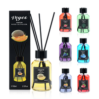 Coffret Diffuseur de Parfum à Bâtonnets Marque VEYES, 20 Parfums, Bouteille en Verre Colorée 110ml, Parfum d'Ambiance