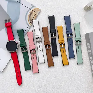 Leather Watch Bands 24 22 20 18 16 14 mm Smartwatch Replacement Strap For Samsung Galaxy Watch 42mm Huawei GT2