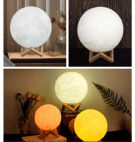 Lampe de nuit à vente chaude Impression 3D Lampe lunaire Enfants Enfants 8cm pour chambre à coucher Lampes de table Décoration de la maison Lumières de luxe Décoration