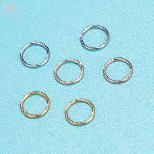 ASTM F136 G23 titan bản lề vách ngăn Hoop vòng thép không gỉ cơ thể xuyên đồ trang sức sụn Bông tai mũi Nhẫn quà tặng đám cưới - Product Image 3