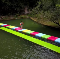 Pont flottant en mousse EVA FLOAT ISLAND FB, skis nautiques durables, antidérapants, écologiques, passerelle aquatique pliable, tapis portable pour piscine