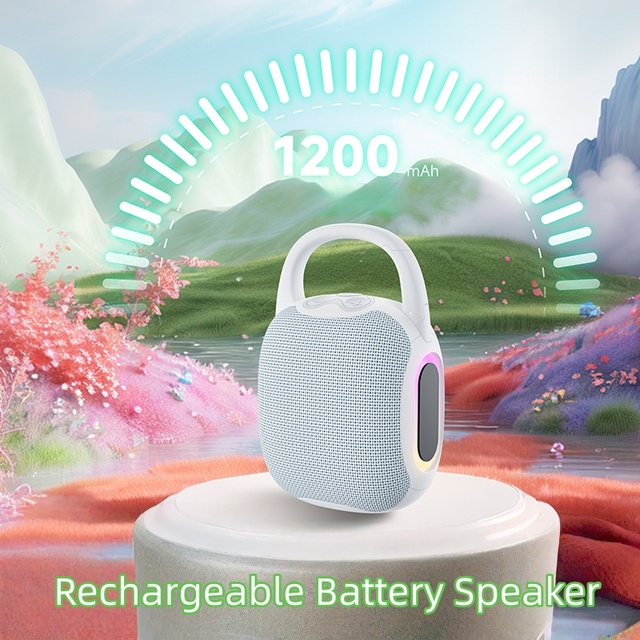 New 5W BTQ13 with RGB LED Lights Waterproof Battery-Powered Outdoor Party Speaker