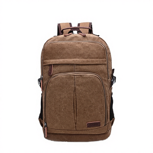 For Vintage Canvas <b>Rucksack</b> Stylish Hiking Backpack Fashionable Design Outdoor Travel Backpack Zipper <b>Large</b> Capacity - Product Image 2