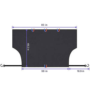 Parasol de coche/190 T cubierta de nieve, revestimiento de poliéster PU para exteriores, antifugas de agua, protector solar y aislamiento - Product Image 5