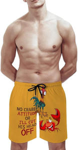 Pantalones <span class=keywords><strong>de</strong></span> <span class=keywords><strong>playa</strong></span> para hombre Fun 3D Turkey Head Print Swimming Trunks Spoof Banana Casual Beach Pattern Shorts - Product Image 6