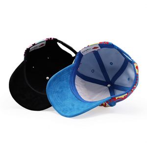 Gorras de Béisbol de Terciopelo de Alta Calidad con Bordado Completo en 5 Paneles, Diseño de Llama, Venta al Por Mayor, con Logotipo Personalizado - Product Image 6