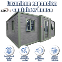 Mini-maison sur roues 20ft 40ft, maison conteneur préfabriquée pliable, 2 chambres, hors réseau, solaire, salle de bain, usine OEM Chine