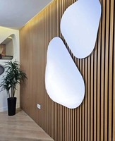 Panneaux muraux acoustiques en MDF à grain de bois, panneaux absorbants du son en fibre de polyester, NRC 80%, ignifuges, écologiques, design moderne, garantie 3 ans
