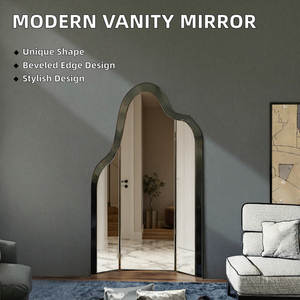 Hình dạng không đều gấp đầy đủ chiều dài gương thiết kế nghệ thuật, di động, trang trí, đa Bảng điều khiển, lý tưởng cho hành lang trang trí nhà - Product Image 2