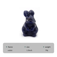 Lapin de Pâques sculpté en pierre naturelle et cristal, cadeaux de mariage pour invités, protection énergétique, décoration intérieure, cadeau spirituel