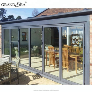 Diseño impermeable de las puertas plegables bi de aluminio <span class=keywords><strong>del</strong></span> doble acristalamiento de <span class=keywords><strong>la</strong></span> <span class=keywords><strong>terraza</strong></span> - Product Image 3