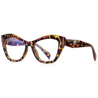 Monture de lunettes TR90 légère pour femme, anti-lumière bleue, œil de chat, personnalisable, épaisse, tendance, impression de logo OEM
