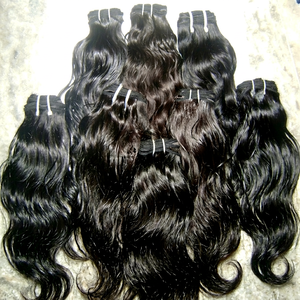 Wholesale Remy Hair Remy Grade Unprocessed Natural Wave 100% Virgin Indian Hair Extension 100g <b>Machine</b> Double Weft - Product Image 1