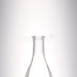 250ml Clear Frsoted <strong>Fancy</strong> Unique Shape Glass Liquor Bottle for Gin Whiskey <strong>Vodka</strong> With Cork for Sale - Product Image 3