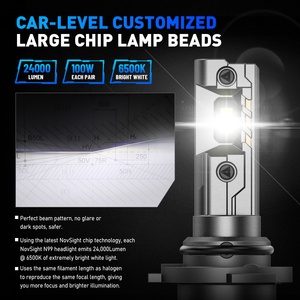 Novsight N99 Fari LED 100W Abbaglianti/<span class=keywords><strong>Anabbaglianti</strong></span> <span class=keywords><strong>H7</strong></span> 6000K IP68 Impermeabili 24000LM Plug & Play per Audi A3/A4/X5/A8 Adattamento Universale - Product Image 2