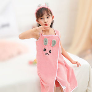 New Factory <strong>Children's</strong> Bath Dress Girl Wearable Bath <strong>Towel</strong> Cartoon Baby <strong>Swimming</strong> Pool Bath Robe Beach <strong>Towel</strong> Microfiber - Product Image 3