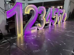Lettres et chiffres géants en métal RGB néon de 3 à 4 pieds pour la décoration de mariage, les célébrations de remise des diplômes, les locations pour fêtes - Product Image 6