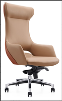 Chaise de bureau exécutive moderne à dossier haut en cuir véritable blanc, ergonomique, pivotante, réglable et inclinable pour le bureau à domicile