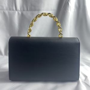 Catena quadrata con motivo a mezza luna in pelle <span class=keywords><strong>nera</strong></span> oro chiaro decorata con fodera alla moda borse <span class=keywords><strong>da</strong></span> <span class=keywords><strong>sera</strong></span> classiche Casual - Product Image 3