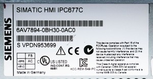 6AV78940BH300AC0 VerAC SIMATIC IPC677C Industrie-PC SPS - Product Image 3