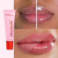 Baume à lèvres hydratant personnalisé avec logo OEM, masque de nuit pour les lèvres rose 10g