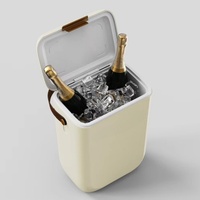 Glacière de luxe 10L avec bandoulière, isolation EPS ABS, pour le maintien au frais des glaçons, du vin et du champagne, idéale pour le stockage et la livraison