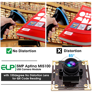 Modulo telecamera CMOS Aptina MI5100 ELP 5MP USB senza obiettivo di distorsione per lettura codice QR/codice a barre, scansione <span class=keywords><strong>documenti</strong></span>/passaporto - Product Image 3