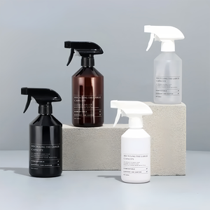 Flacon pulvérisateur à gâchette 300 ml 10 oz PET ambre, pulvérisateur à fine brume réutilisable et rechargeable, emballage pour soins de la peau, toner, nettoyage de voiture, en stock - Product Image 4