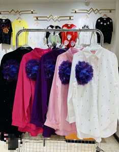 Camicette Casual da Donna con Colletto Rovesciato e Maniche Lunghe, Motivi Floreali e Diamanti, Abbigliamento Casual Cinese - Product Image 3
