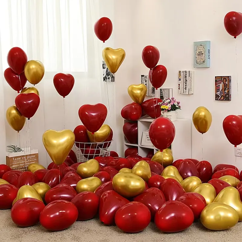 Воздушный шар в форме сердца из красного латекса граната для свадебной вечеринки