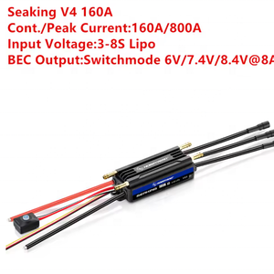 Nouveau <span class=keywords><strong>Hobbywing</strong></span> Seaking30A/60A/90A/120A/160A V4 ESC grand courant intégré BEC LP67 entièrement étanche haute poussée pour bateau RC - Product Image 6
