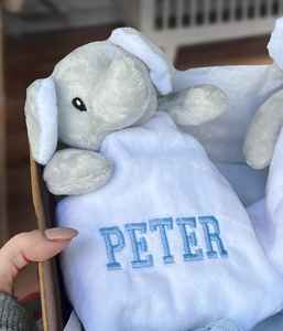 Kaiyue-Couvertures de bébé tricotées brodées et personnalisées, cadeaux pour nouveaux-nés, ensembles cadeaux personnalisés pour garçons et filles - Product Image 5